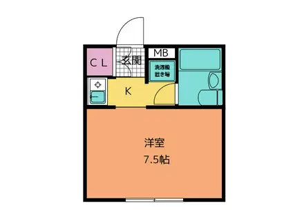 いちごパレス(1K/1階)の間取り写真