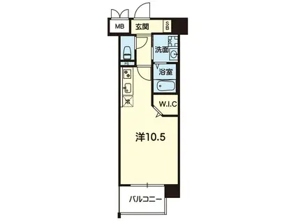グランジュールI(ワンルーム/3階)の間取り写真
