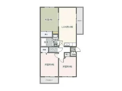 アービスFW(3LDK/3階)の間取り写真