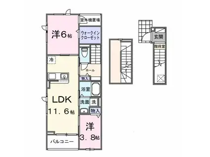 ヴェルドミール(2LDK/3階)の間取り写真