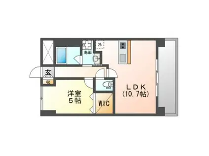 ナヴィリオ パラッツォ(1LDK/5階)の間取り写真