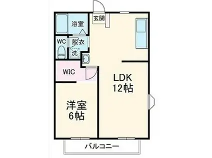 アビタシオン(1LDK/1階)の間取り写真