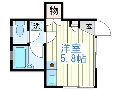 ショコラ野方(ワンルーム/1階)の間取り写真