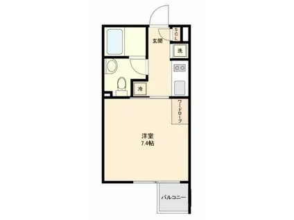 グランパセオ新宿(1K/B1階)の間取り写真