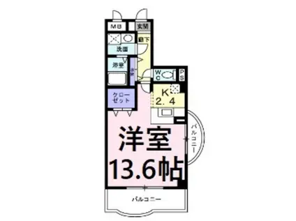 メゾンド ジュネス(ワンルーム/3階)の間取り写真