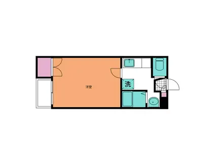 ハイエスト 田町(1K/5階)の間取り写真