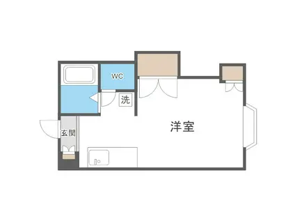 メゾン・ド・EBA菊水(1K/3階)の間取り写真