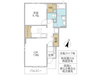 エムズ サニーガーデンXI(1LDK/1階)の間取り写真
