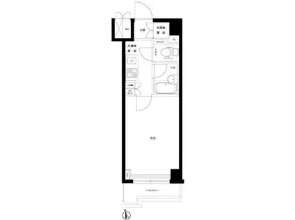 ルーブル二子多摩川(1K/6階)の間取り写真