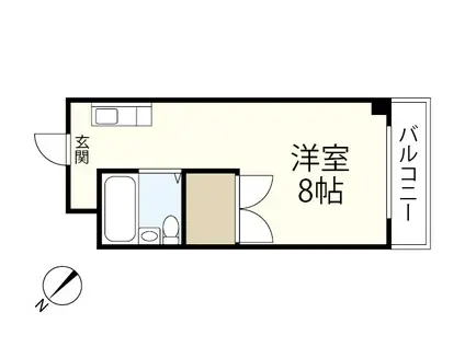 西原29(ワンルーム/2階)の間取り写真