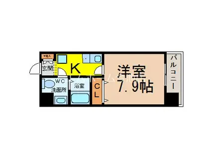 Mステージ栄(1K/3階)の間取り写真