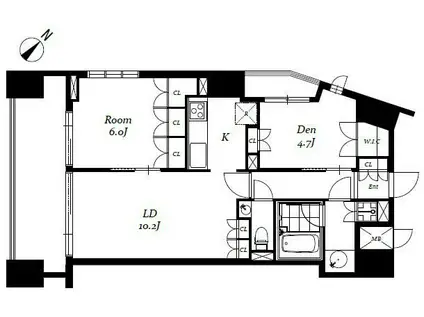 チェスターコート御茶ノ水(1SLDK/3階)の間取り写真