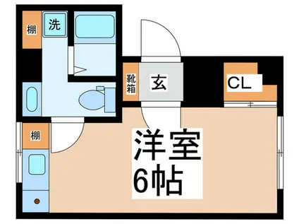 長谷川ビル(ワンルーム/1階)の間取り写真
