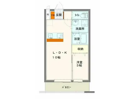 LA VISTA KOSUGI (1LDK/2階)の間取り写真