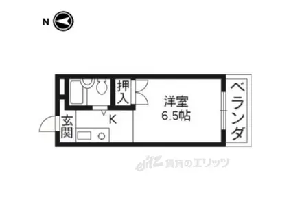 HRKスポーツレジデンス(1K/4階)の間取り写真