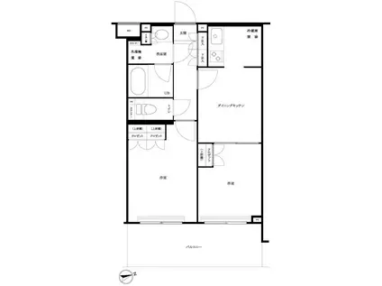 ルーブル大森西(2DK/2階)の間取り写真