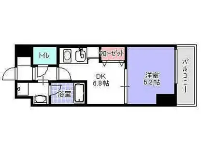 レキシントン・スクエア桜坂(1DK/2階)の間取り写真
