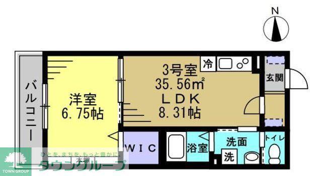 セミカ葛城 I(1LDK/1階)の間取り写真