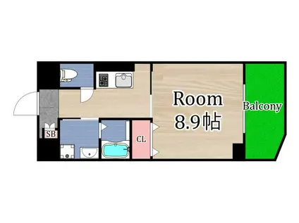 GOOD LIFE(1K/5階)の間取り写真