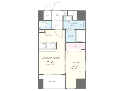 PAYSAGE BUNKYO(1DK/6階)の間取り写真