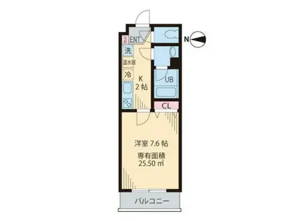 EVER LASTING(1K/3階)の間取り写真