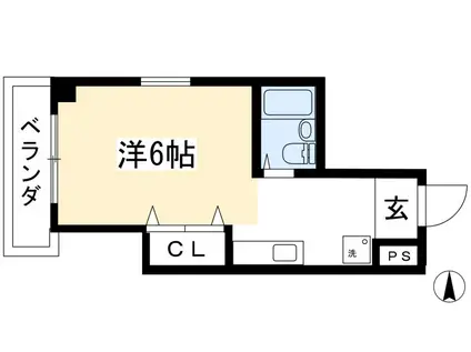 メゾン雪紫(1K/2階)の間取り写真