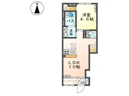本庄市T様アパート工事(1LDK/1階)の間取り写真