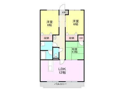 ヴィラ・エスポワール(3LDK/5階)の間取り写真