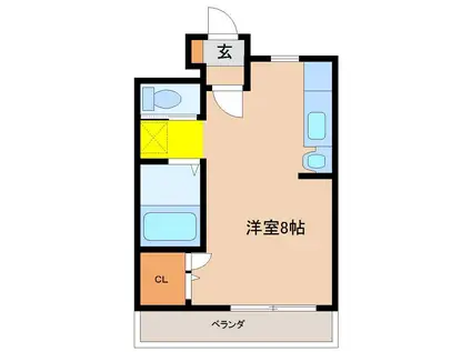 第2小田ビル(ワンルーム/4階)の間取り写真