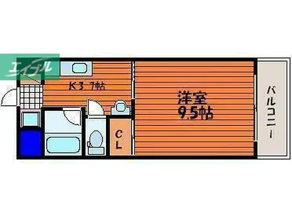 TOUEN BLDG トウエンビル(1K/4階)の間取り写真