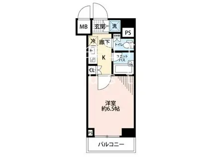 ルーブル大森山王(1K/1階)の間取り写真