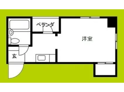 メビウス上本町西レジデンス(ワンルーム/1階)の間取り写真