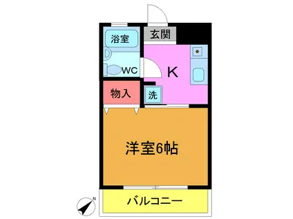 セイワハイム(1K/3階)の間取り写真