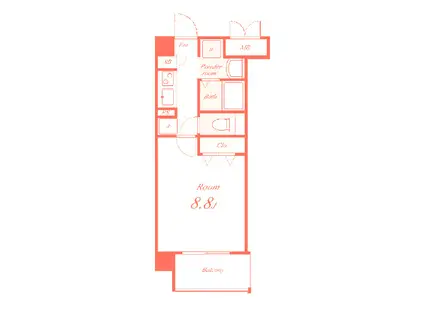 パステロ(1K/5階)の間取り写真