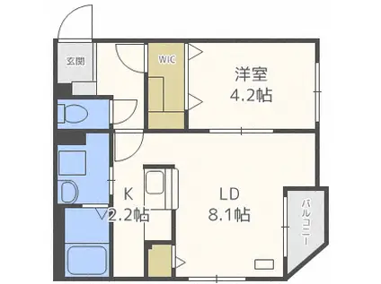 プレミアエグゼクティブII(1LDK/3階)の間取り写真
