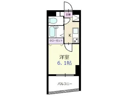 スターライト浅草(1K/2階)の間取り写真