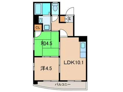 アパ-トメント884(2LDK/2階)の間取り写真