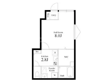 ガレット瑞江(1K/1階)の間取り写真