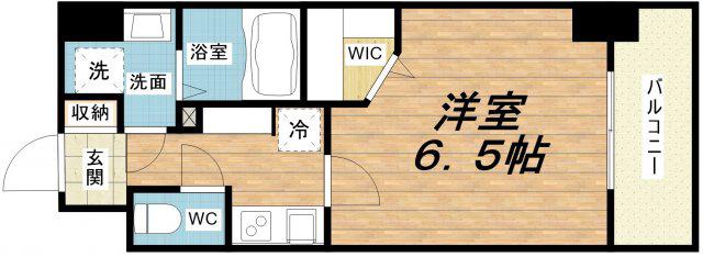 LA DOUCEUR谷町(1K/13階)の間取り写真