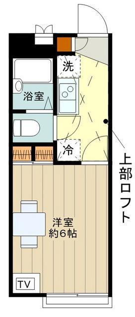 レオパレスメルベージュ(1K/1階)の間取り写真