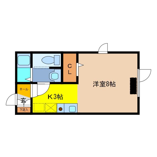 メゾンドCOOKY(1K/1階)の間取り写真