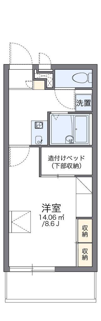 レオパレス北屋敷II(1K/1階)の間取り写真