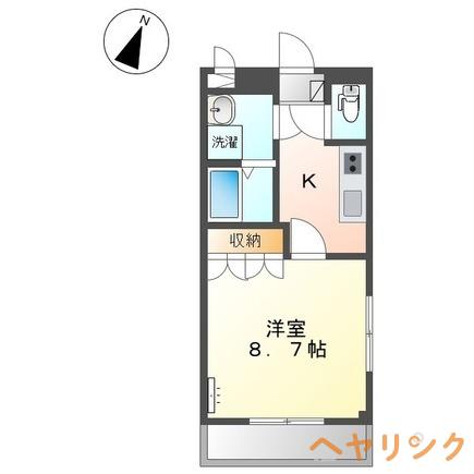 スクエア 105(1K/1階)の間取り写真