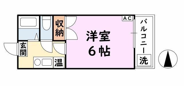 メゾンスワロー(1K/3階)の間取り写真