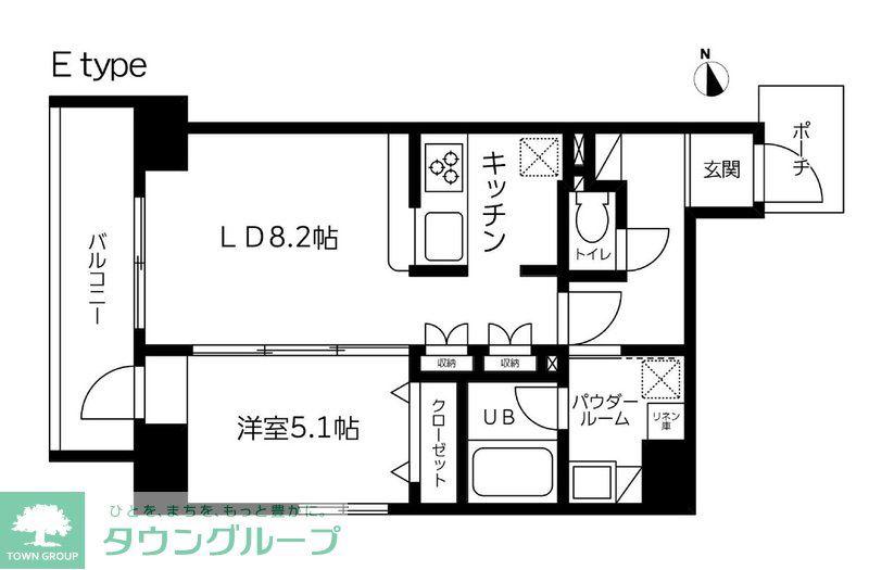 スカイコート蔵前II(1LDK/2階)の間取り写真