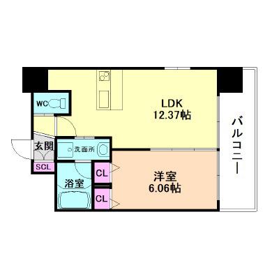 プレジオ海老江(1LDK/9階)の間取り写真