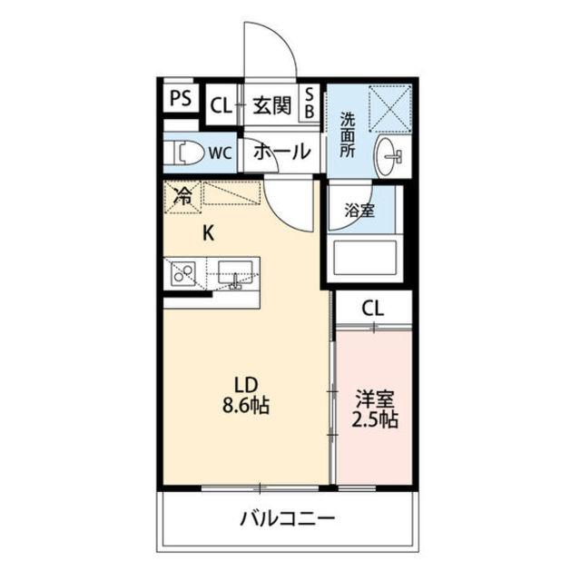 ESTRUTHKYOTOII(1LDK/5階)の間取り写真