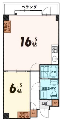 NOVA京橋(1LDK/8階)の間取り写真