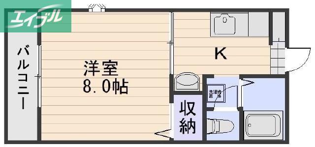 ディアスルシードII(1K/1階)の間取り写真