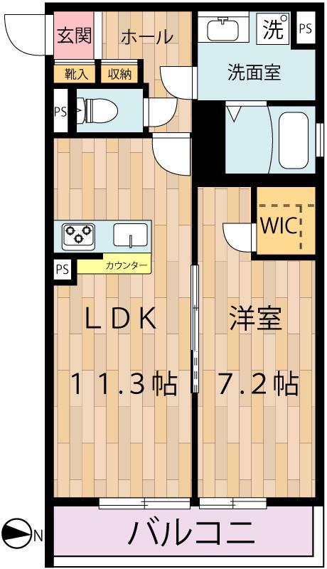 ビーム リバー川崎(1LDK/3階)の間取り写真